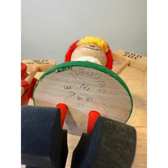 Pair of Ljungstroms Of Sweden Tomte Wooden Figures Christmas Holiday God Jul JL - Picture 9 of 12